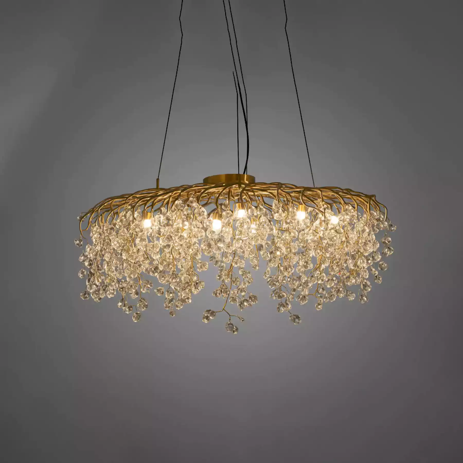 Crimson Grapes Chandelier